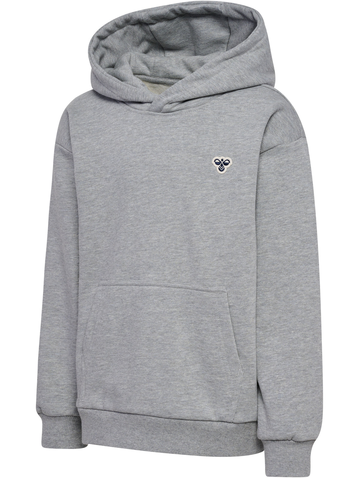hmlJR LOOSE HOODIE BEE – GREY MELANGE