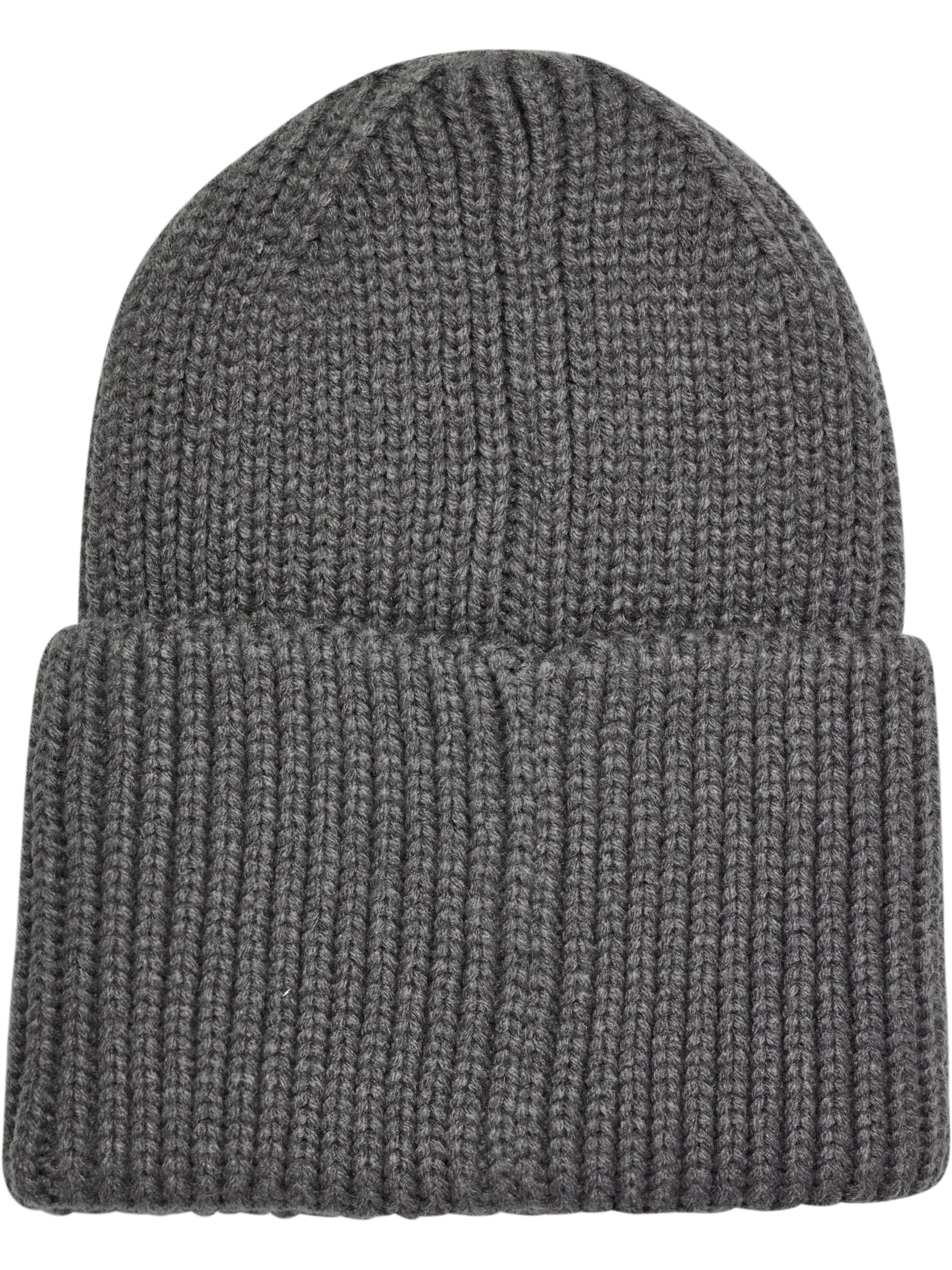 hmlJR HEAVY RIB KNIT BEANIE – DARK GULL GRAY