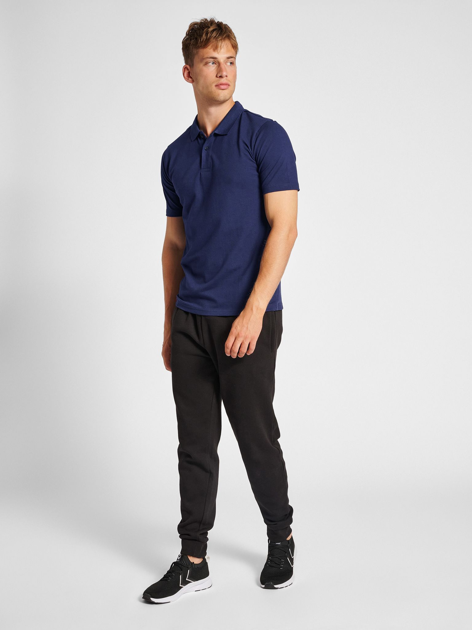 hmlRED STRETCH POLO