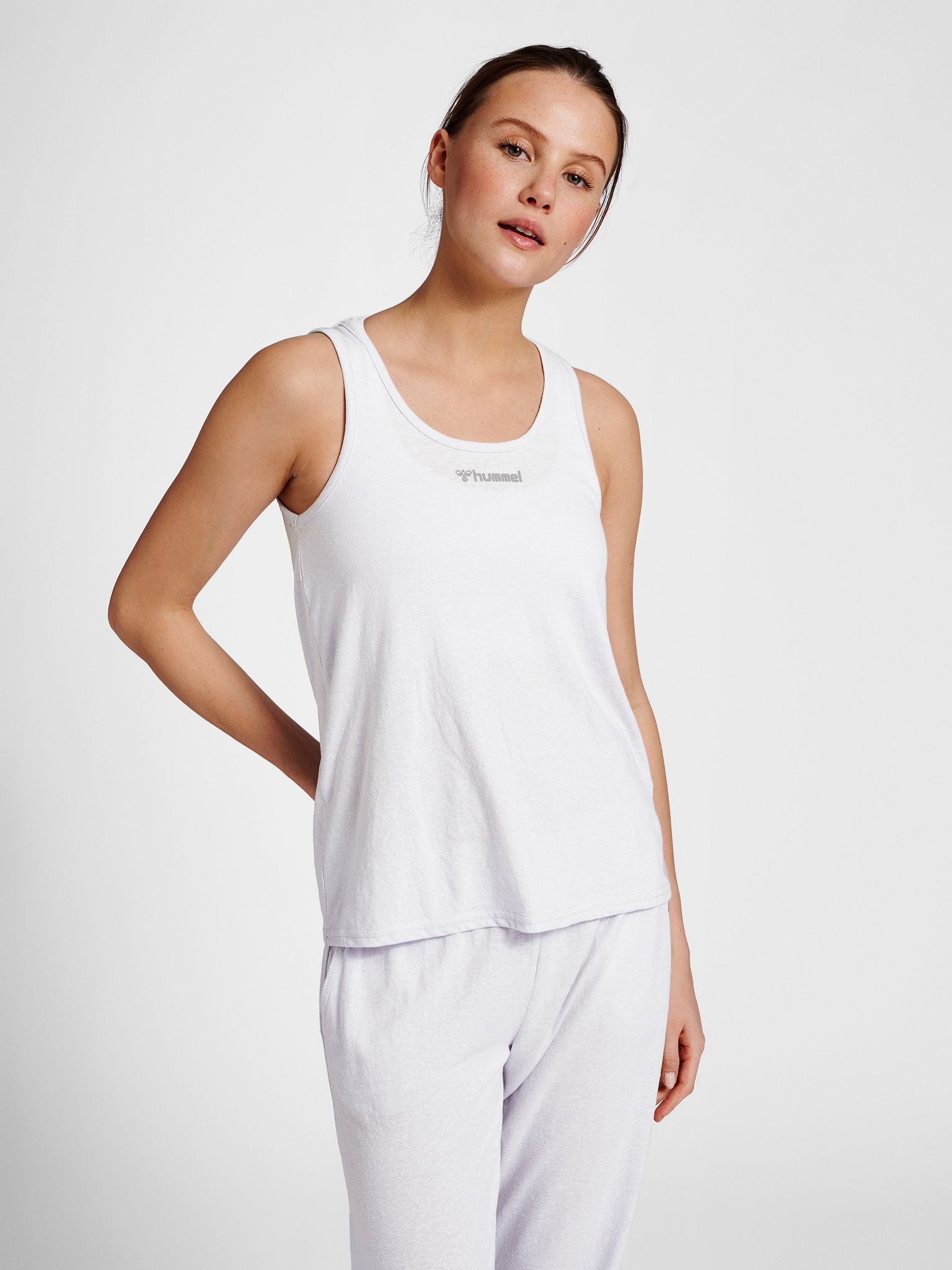 hmlZANDRA TOP LIGHT GREY MELANGE