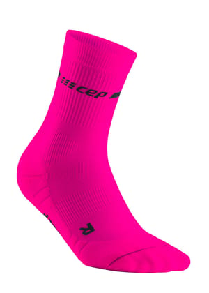 CEP NEON MID-CUT SOCKS, NEON PINK, WOMEN